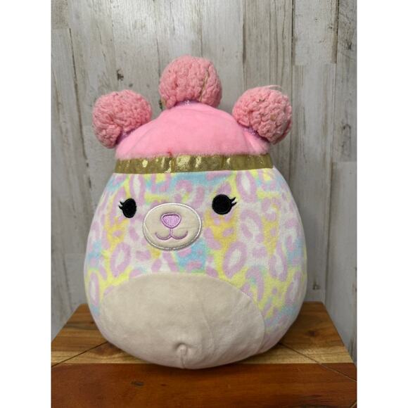 Squishmallows Beebz SquishDoos Pink & Yellow Cheetah Plush Toy Medium 10" - Picture 1 of 5